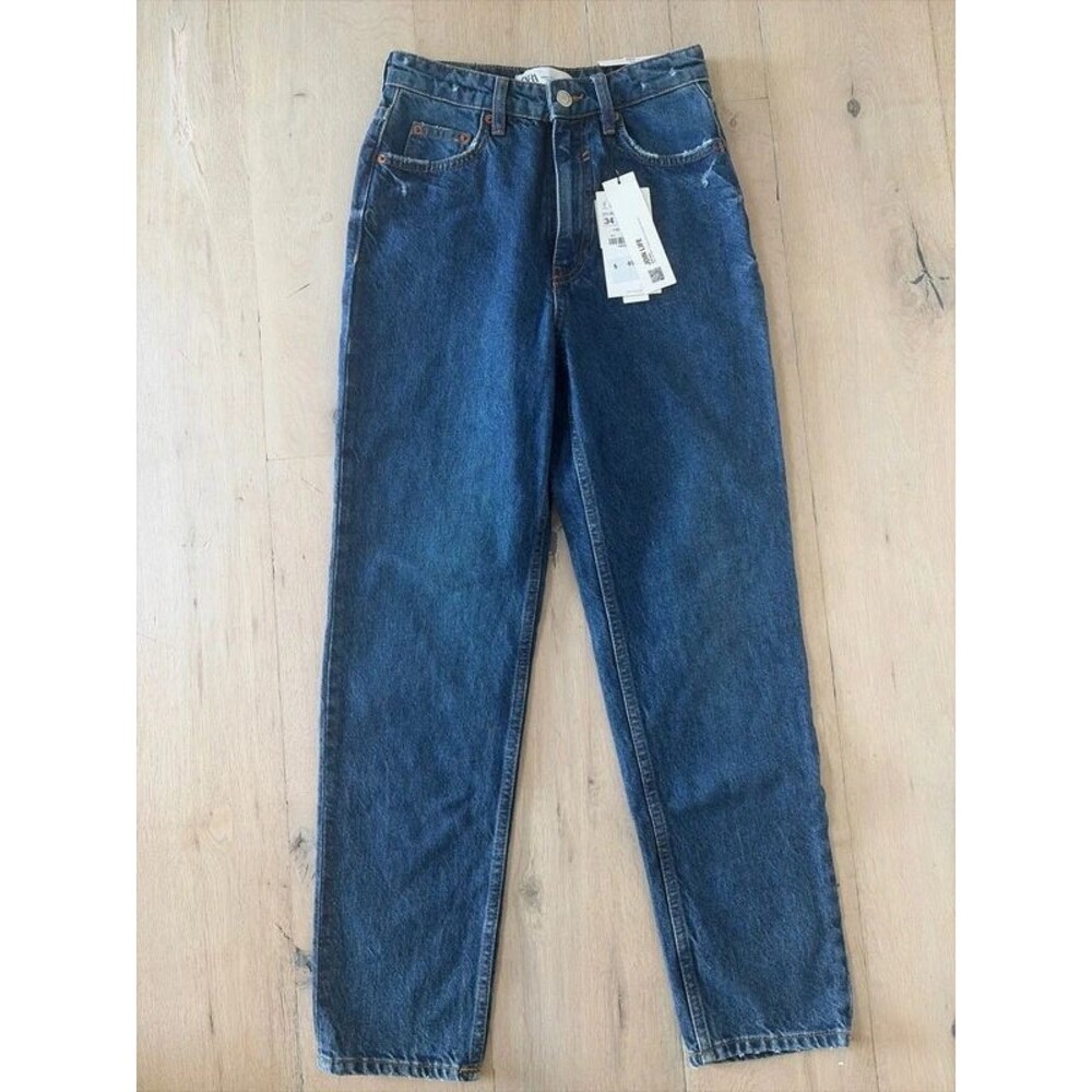 Zara 90s Mom Jeans NWT Blue Size 2